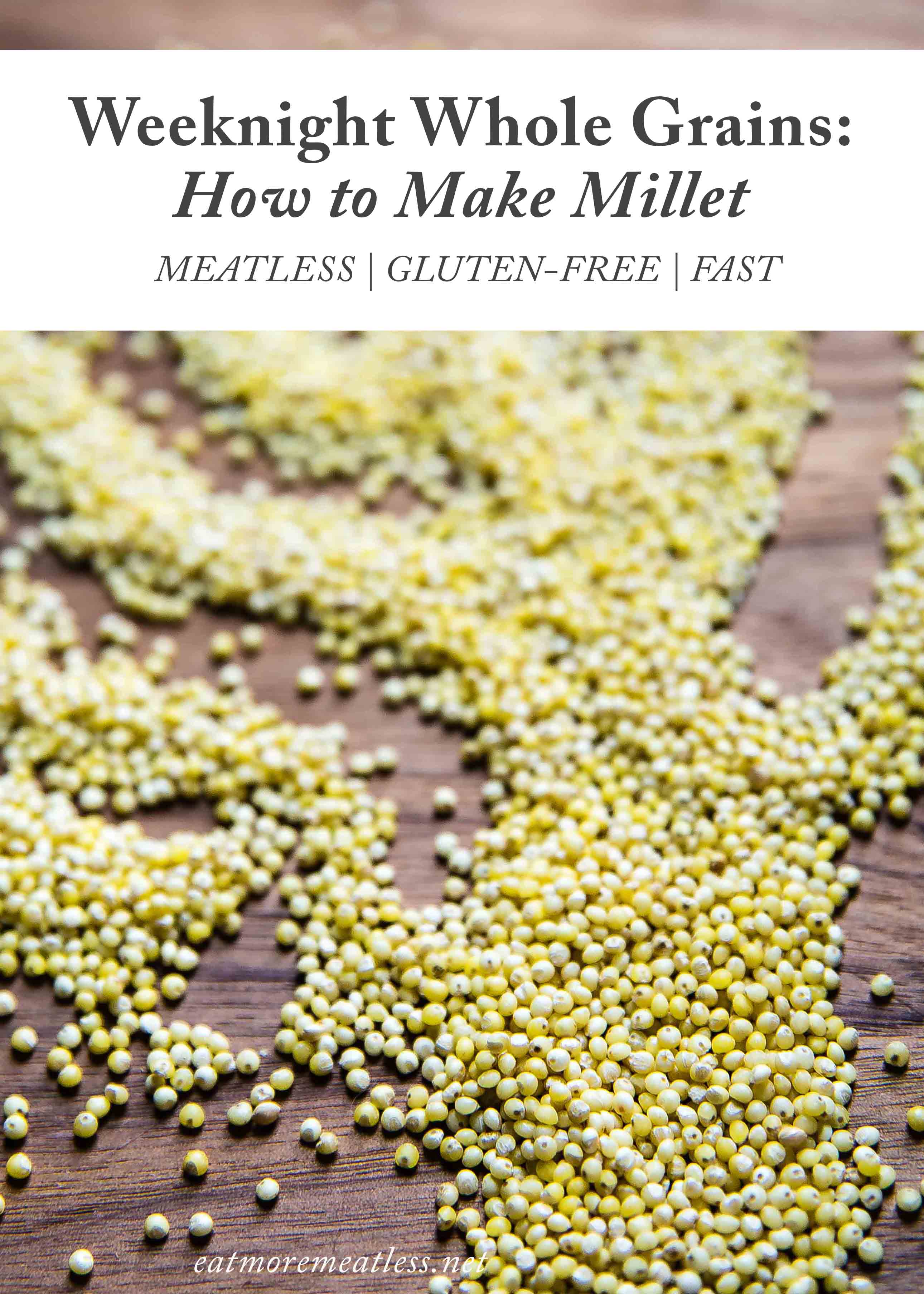 Eating more meatless meals? Add in whole grains! What is millet? Find cooking tips and how to cook millet with a week